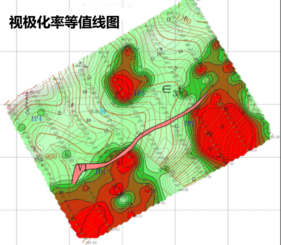 云南某金矿大功率激电探测